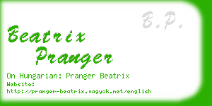 beatrix pranger business card